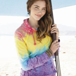 Women’s Courtney Burnout V-Notch Hooded Sweatshirt Thumbnail