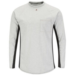 Men's Long Sleeve FR Two-Tone Base Layer with Concealed Chest Pocket - EXCEL FR Thumbnail
