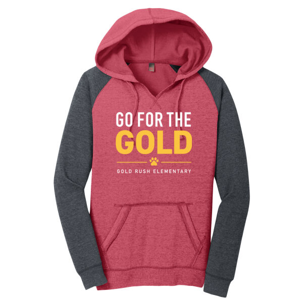 Gold Rush - Women's Lightweight Fleece Raglan Hoodie Thumbnail